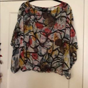 COPY - ANA Colorful shorter gathered waist blouse